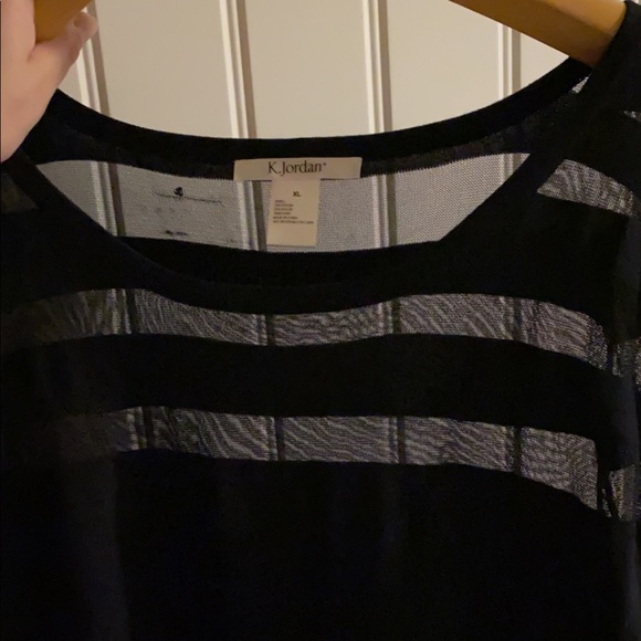 Black sweater with sheer paneling - Picture 6 of 8